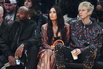 Steve Stoute, Megan Fox y Machine Gun Kelly.