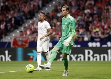 Lunin fue hoy el portero titular del Real Madrid.