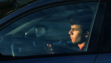 Riqui Puig, a la salida de un entrenamiento.