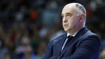 Pablo Laso, durante el transcurso de un partido disputado por el Real Madrid.