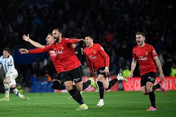 Celebración de los jugadores del Mallorca.