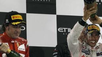 Victoria de Hamilton con Fernando Alonso, segundo