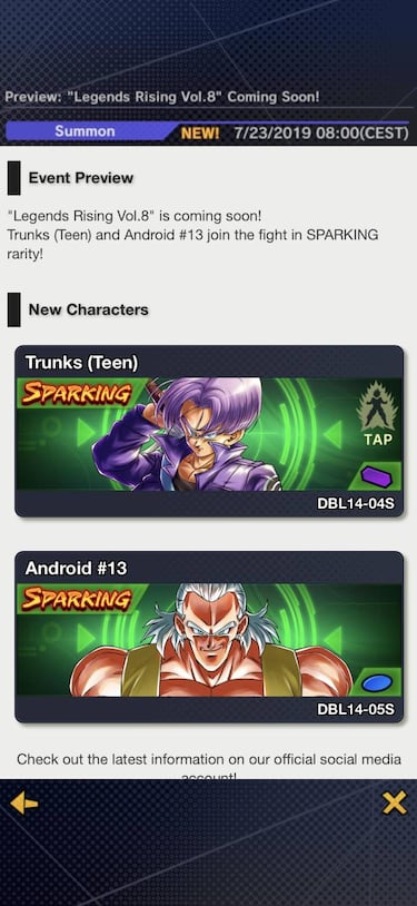Dragon Ball Legends: llega otro Trunks del futuro y el Androide 13