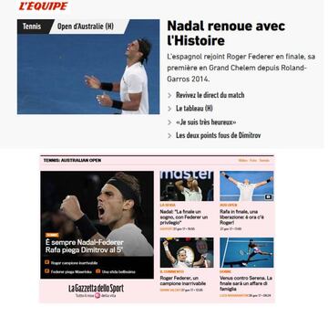 L'Equipe y Gazzetta dello Sport.