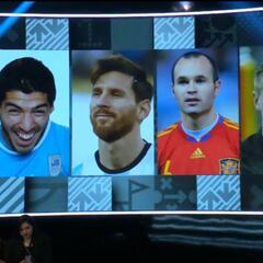 Se hace viral la foto de Luis Suárez en el once de 'The Best'