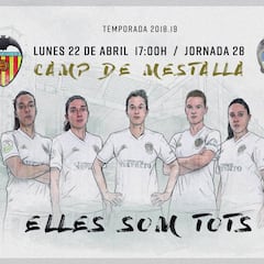 Mestalla acogerá el derbi de la Liga Iberdrola: Valencia-Levante