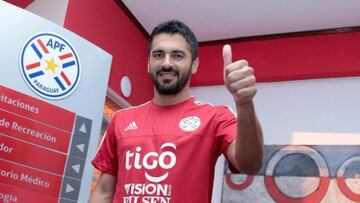 Santiago Salcedo, delantero del Libertad de Paraguay.