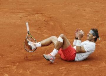 Rafa Nadal en Roland Garros de 2013, ganó a David Ferrer.