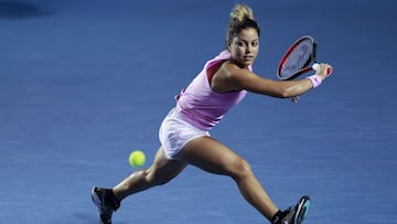 Renata Zaraz&uacute;a durante el Abierto Mexicano de Tenis