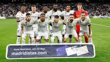 Once inicial del Real Madrid ante la Real Sociedad.