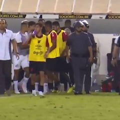 ¡Lo tuvieron que separar! El tenso momento de Sampaoli en Brasil
