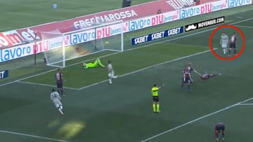 La entusiasta celebración de Cristiano en el gol de Dybala
