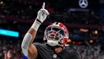 The Falcons star spoke to the media after the game against the Rams.