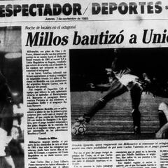 El día que un Millonarios-Unión se jugó en medio del caos