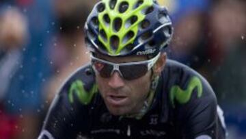 Alejandro Valverde durante la decimonovena etapa de este Tour de Francia 2014.