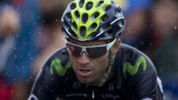 Alejandro Valverde durante la decimonovena etapa de este Tour de Francia 2014.