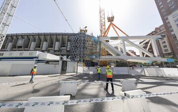 Siguen las obras de reforma del Santiago Bernabéu