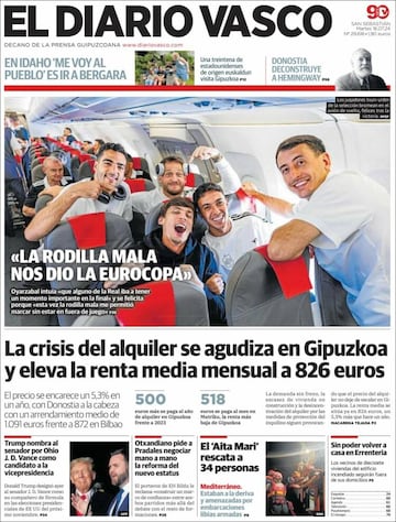 Fiestón, apoteósico... las portadas recogen la gran fiesta de la Selección Española