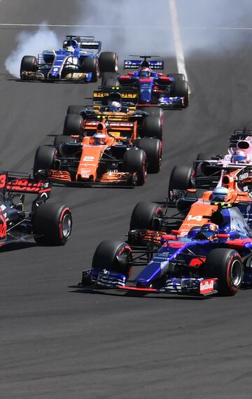 Pilotos en el circuito de Hungaroring. 