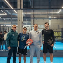 Trent ahoga las penas alucinando con Chingotto y Galán en M3 Padel Center