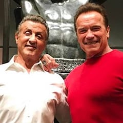 Las primeras palabras de Arnold Schwarzenegger y la reacción de Sylvester Stallone