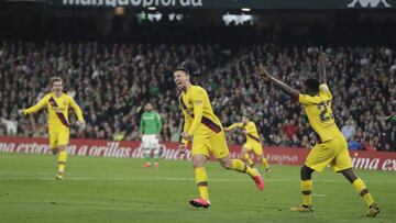 09/02/20  PARTIDO PRIMERA DIVISION 
 BETIS - BARCELONA 
 TERCER GOL CLEMENT LENGLET 2-3 ALEGRIA