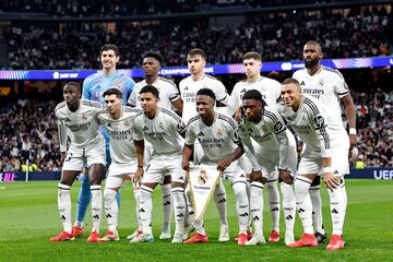 Thibaut Courtois, Aurelien Tchouameni, Ral Asencio, Federico Valverde, Antonio Rdiger, Ferland Mendy, Brahim Daz, Rodrygo, Vinicius, Eduardo Camavinga y Kylian Mbapp.