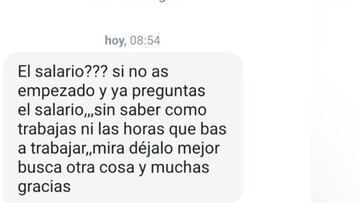 La acusación de un hostelero a una aspirante a camarera: “Se ha librado de una buena”