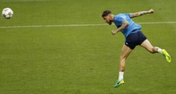 Último entrenamiento del Real Madrid antes de la final. Sergio Ramos.