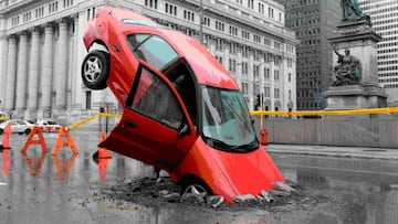 Adi車s baches, las carreteras que se auto-reparan solas y recargan coches