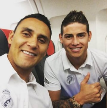 Keylor Navas y James. 