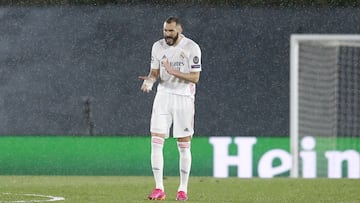 27/04/21 PARTIDO SEMIFINALES CHAMPIONS LEAGUE REAL MADRID - CHELSEA ALEGRIA GOL 1-1 BENZEMA