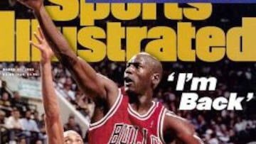 Portada de Sports Illustrated el d&iacute;a de la vuelta de Jordan.