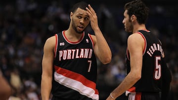 Brandon Roy y Rudy Fernández.