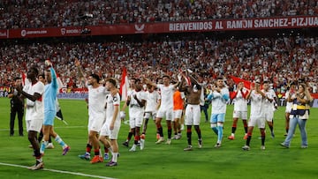 Celebración sevillista.