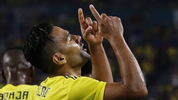 Radamel Falcao marca el gol del empate ante Venezuela