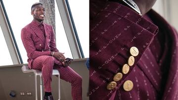 Paul Pogba sorprende con su &uacute;ltimo look: un extravagante y personalizado traje.