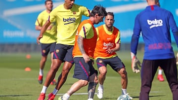 27/05/20 ENTRENAMIENTO DEL BARCELONA EN LA CIUDAD DEPORTIVA  
 MESSI