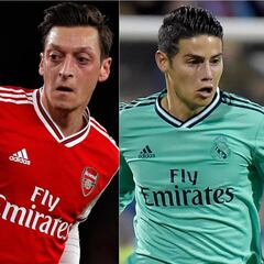 Números de James vs los de otros cracks de Premier League