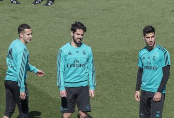 El entrenamiento del Madrid antes de recibir al Athletic