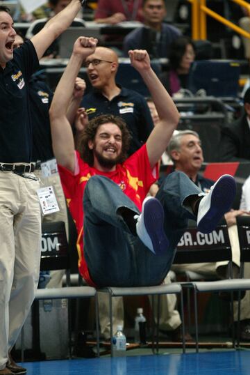 Gasol fue el alma de la selección española en el Mundial de Japón 2006. Pese a no disputar la final, el combinado se proclamó campeón.