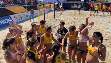 Cara y cruz para el balonmano playa español en el Europeo