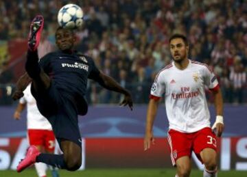 Jackson Martínez tuvo sus primeros 90 minutos en la Champions con la camiseta del Atlético de Madrid. 