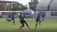 Pase de Cañete: el curioso gol de Henríquez en amistoso azul