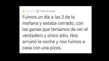 Un hombre quiere cenar a las 3 de la mañana y deja una reseña negativa al bar: “Nos arruinó la noche”