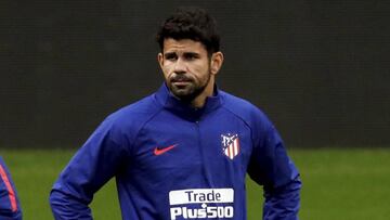 Costa, en una sesión del Atlético la semana pasada.