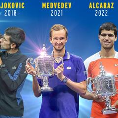 Djokovic, Medvedev y Alcaraz: tres campeones en semifinales
