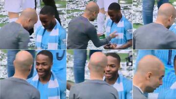 Sterling hace un doblete en la final de la FA Cup y Pep le da órdenes en plena celebración