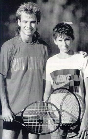 Andre Agassi y Monica Seles de Estados Unidos.