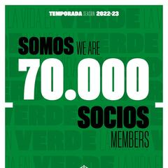El Betis alcanza los 70.000 socios